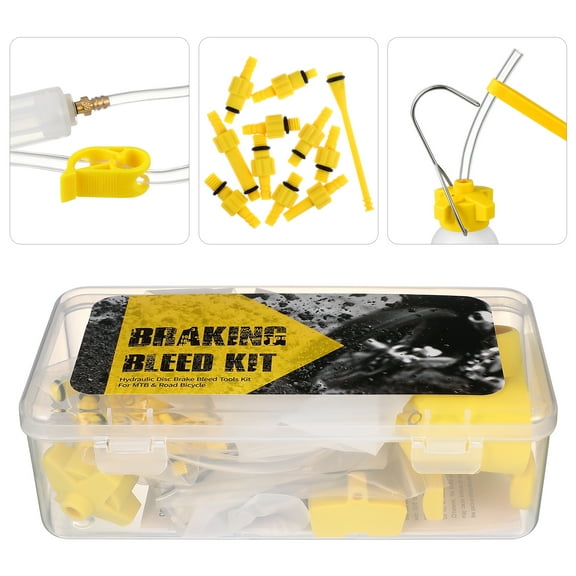 Huaqiet Mountain Bike Brake Bleed Kit Hydraulic Disc Brake Oil Bleed Kit Bike Brake Repair Tools