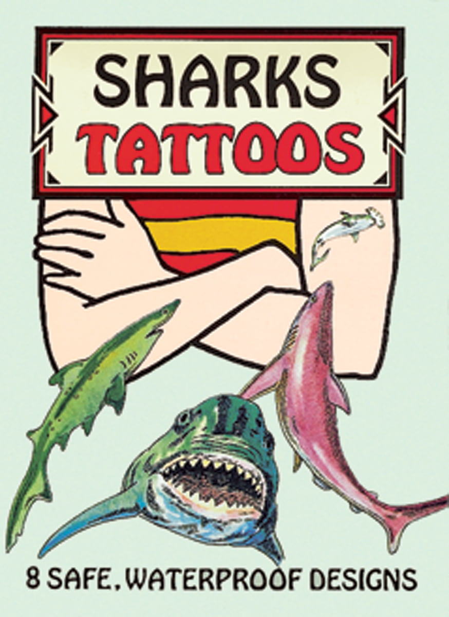 Photo 1 of Dover Publications-Sharks Tattoos 10 PACK