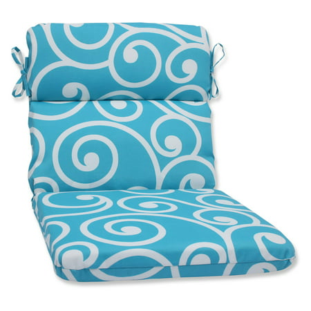 Pillow Perfect Outdoor/ Indoor Best Turquoise Rounded Corners Chair