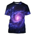 thumbnail image 5 of Penkiiy Galaxy Printed Shirt ,Men's 2024 Spring And Summer Casual Fashion Sky Print Short-Sleeved Round Neck T-Shirt Tops/Shirts 2XL Multicolor, 5 of 6