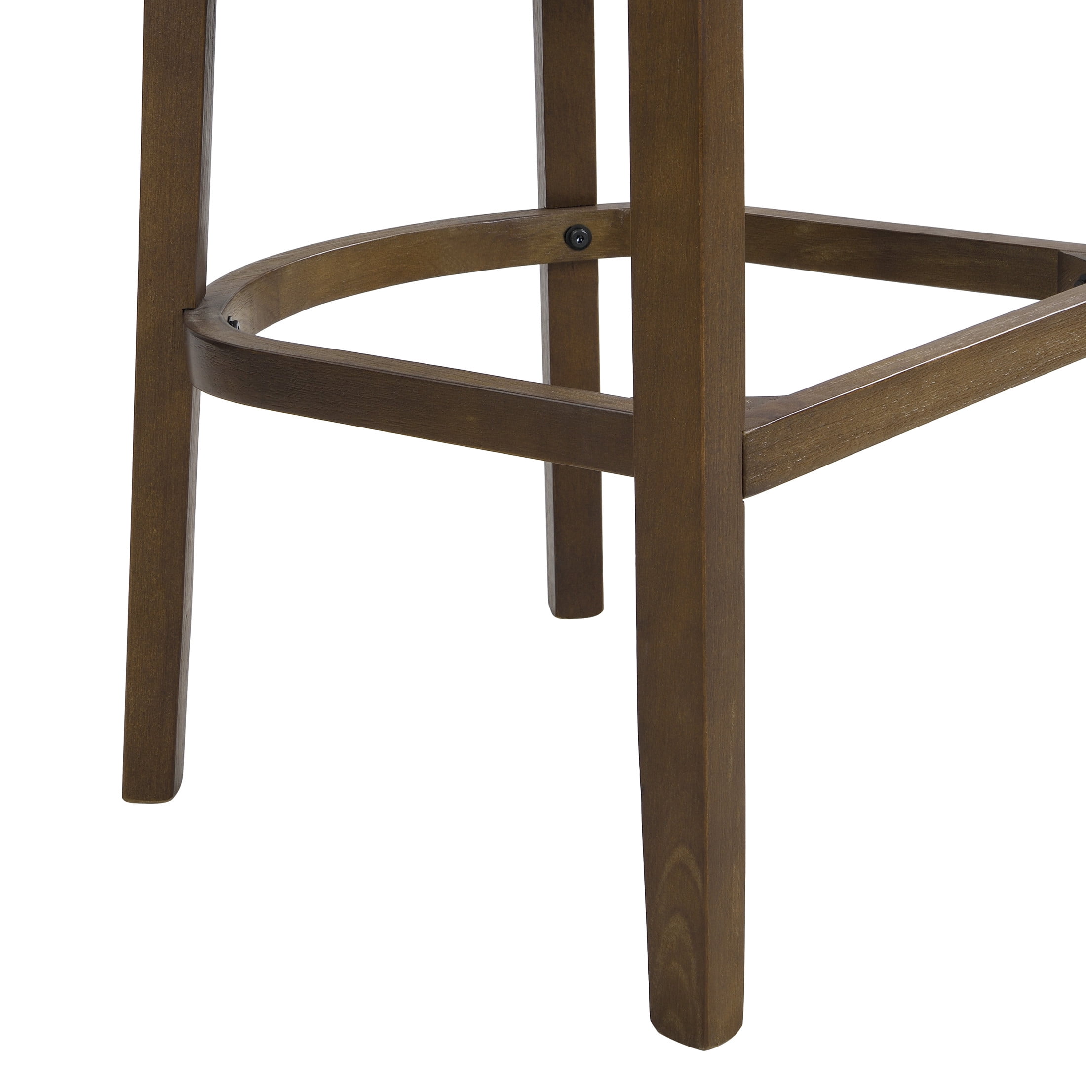 Christopher Knight Home 29.5" Upholstered Bar Stools, Wood Frame with Rattan Back, Walnut, Set of 2