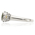 thumbnail image 5 of 925 Sterling Silver Vintage Cushion-Cut Green Peridot Ring Gemstone Band, 5 of 10