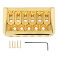 thumbnail image 2 of Guitar Bridge, Safe Bottom Stringing Anti Deformation Metal Hardtail Guitar Bridge Standard  For Electric Guitar Gold,Silver, 2 of 8
