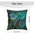 thumbnail image 6 of Peacock Feathers Velvet Throw Pillow Covers Sofa Pillowcase Car Square Throw Pillowcases Home Decoration 18x18Inch, 6 of 6