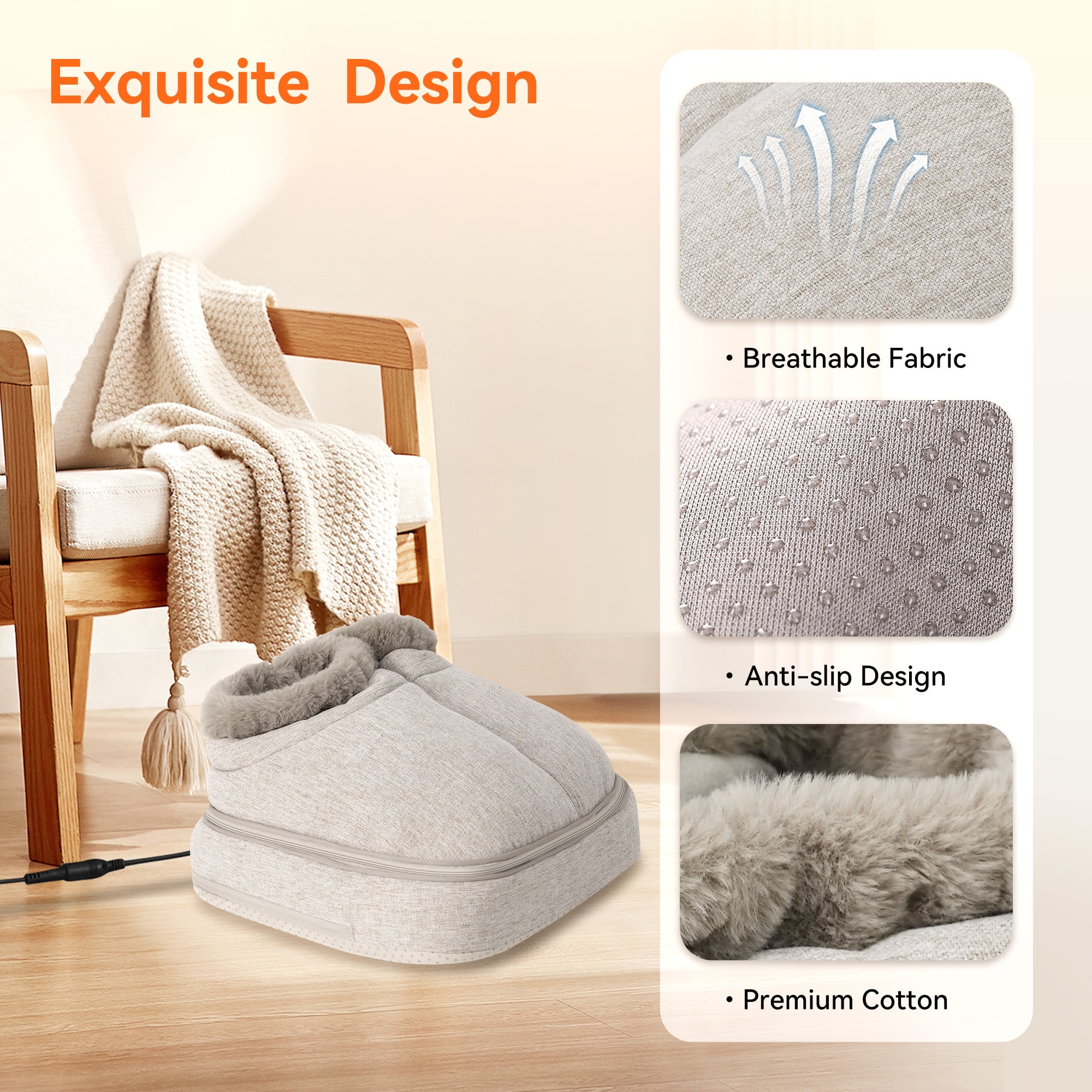 Shiatsu Foot Massager with Heat, Snailax Soothing Foot Warmer for Blood Circulation Gifts