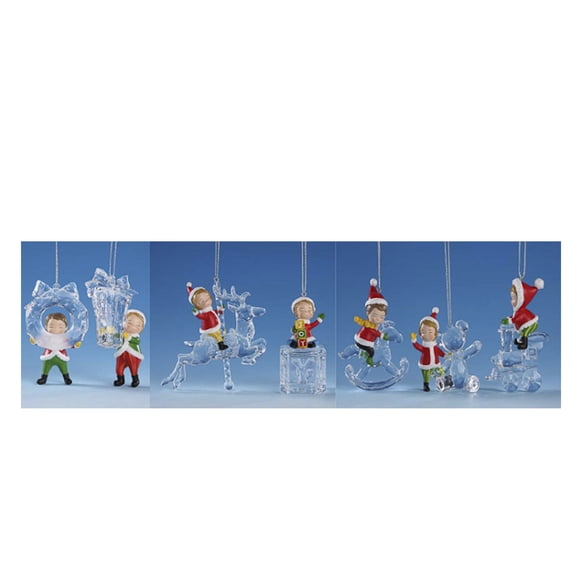 Icy Giftware Icy Crystal Elves Christmas Figurine Ornaments - 3" - 7ct