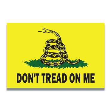 Magnet Me Up Don't Tread on Me Gadsden Flag Vinyl Magnet Decal, 4x6 In, Yellow, Green and Black