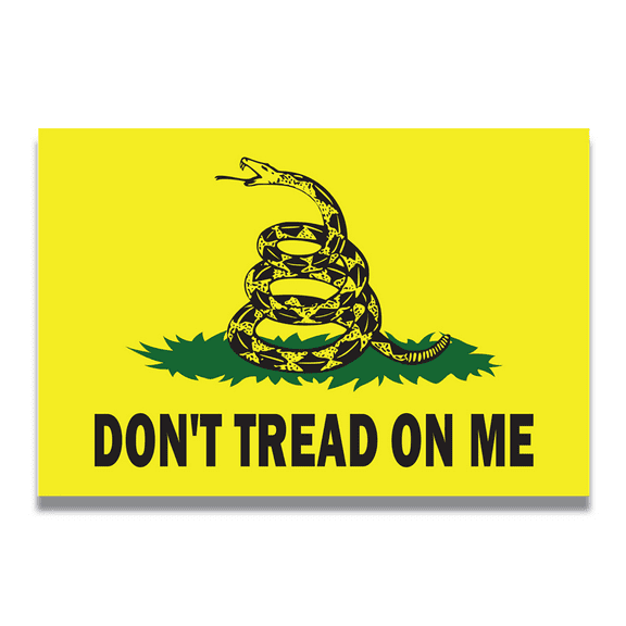 Magnet Me Up Don't Tread on Me Gadsden Flag Vinyl Magnet Decal, 4x6 In, Yellow, Green and Black