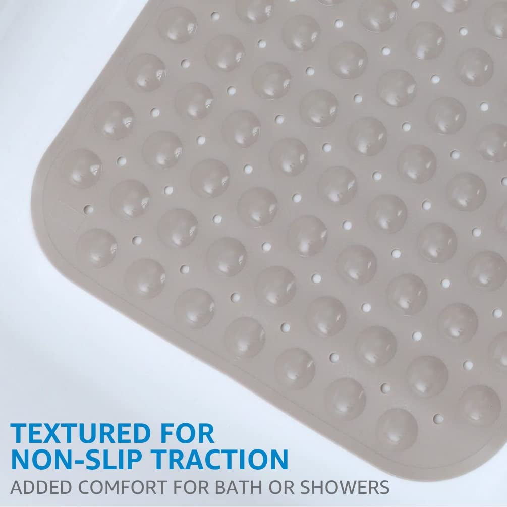 SlipX Solutions Power grip Extra Long Bath Tub & Shower Mat 39x16, Wet Floor  Non-Slip for Elderly & Kids Bathroom, 30% Longer Ba
