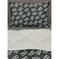 thumbnail image 3 of Grey and White Comforter & Sham Bedding Set, Abstract Leaves of Deciduous Trees Modern Monochrome Design, 3 pcs Duvet Set Microfiber Filling Quilt, 5 Sizes, Charcoal Grey and White, by Ambesonne, 3 of 4