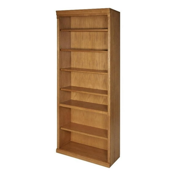 Martin Furniture Huntington Oxford 7 Shelf 84"H Wood Bookcase in Natural