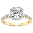 thumbnail image 3 of 3 Carat | IGI Certified Cushion Shape Lab Grown Diamond Engagement Ring For Women | 14K Yellow Gold | Lab Created Anastasia Halo Diamond Engagement Ring | FG-VS1-VS2 Quality, 3 of 5