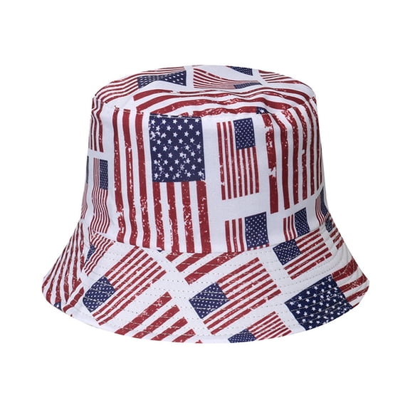 America 250th Anniversary USA Flag Bucket Hat Unisex Patriotic Independence Day Sun Hat