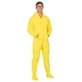 thumbnail image 3 of Footed Pajamas - Lemon Yellow Adult Hoodie Fleece One Piece - Adult - Double XL/Wide (Fits 6'4 - 7'0"), 3 of 5