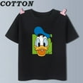 thumbnail image 4 of Camisetas de algodón con estampado de manga corta para niños y niñas, con estampado de dibujos animados de Mickey Mouse de Disney y Anime, de verano, 4 of 5