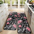 thumbnail image 4 of Kitchen Rugs Sets Of 2,Pioneer Flower Floral Print Pattern Anti Fatigue Kitchen Mat Rugs Non Slip Washable,Decorative Kitchen Floor Mats for Kitchen,Sink,Laundry,17"x47"+17"x47", 4 of 5