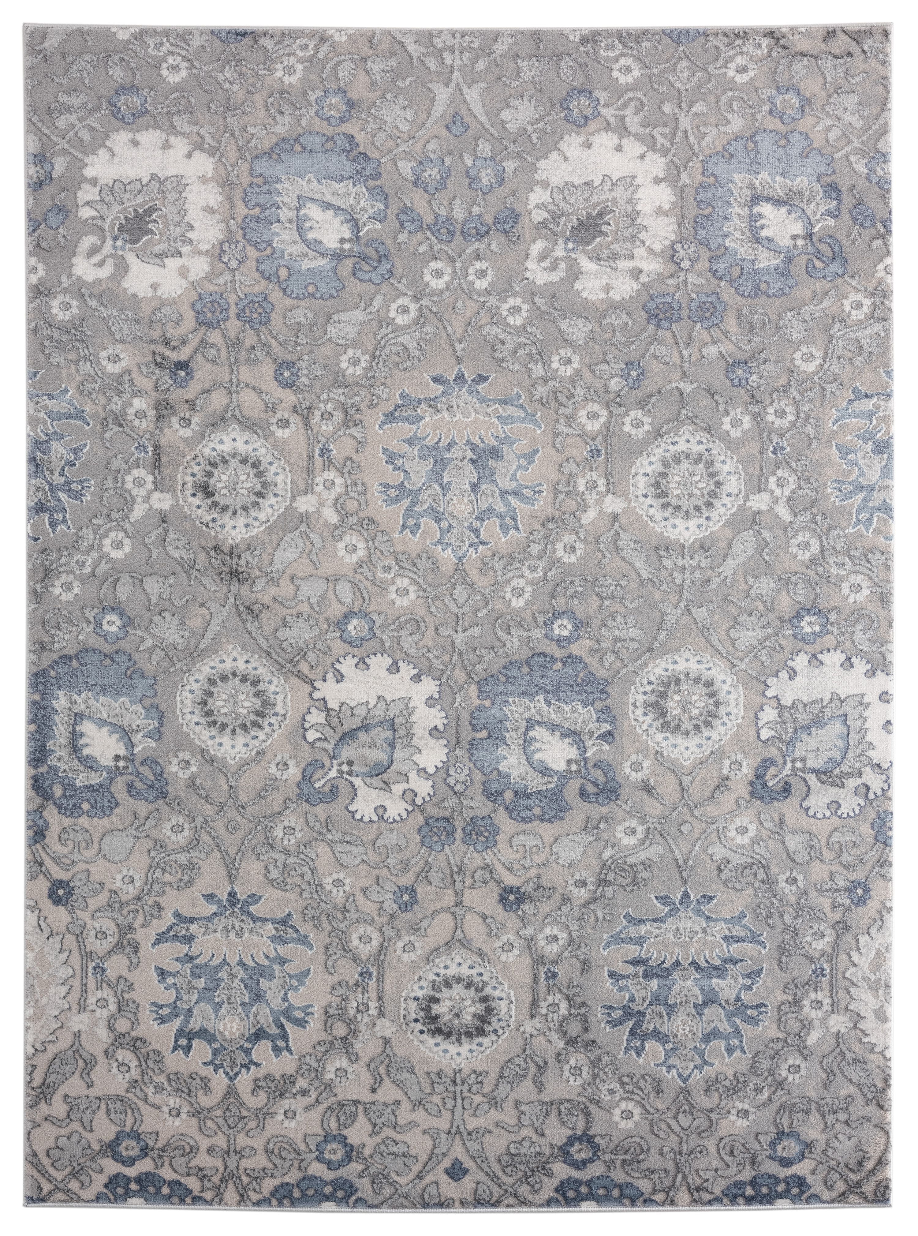 United Weavers Rasbora Sailfin Transitional Floral Accent Rug, Blue, 1'11" x 3'