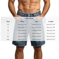 thumbnail image 3 of LODIENY Mens Baggy Jean Shorts Vintage Loose Fit Wide Leg Denim Short Pants Washed Distressed Streetwear Hip Hop Below Knee Jorts Blue S, 3 of 6