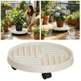thumbnail image 2 of SIfdSeng Support pour Mes Articles avec Roues Matériau Robuste Base de Rouleau Robuste Polyvalente et Pratique pour Jardin Balcon Patio Déménagement Intérieur Transport, 2 of 6