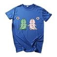 thumbnail image 1 of T-shirt pour Femmes T-shirt Mode T-shirt Décontracté Imprimé Dinosaure Ample à Manches Courtes, 1 of 3