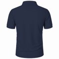 thumbnail image 6 of hoksml Man Business Casual Shirts Solid Color Collared Polo Shirt Summer Fashion Leisure Versatile Turndown Collar Short Sleeve Elastic Cuffs Top, 6 of 6