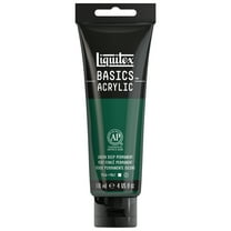 Liquitex BASICS Acrylic Color, 4 oz. Tube, Permanent Green Deep