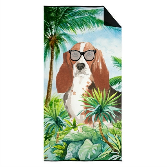 Carolines Treasures CK3026TWL3060 Basset Hound Premium Beach Towel 30W X 60H multicolor