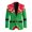 Christmas Elf Print, variant on Christmas Mens Casual Blazer Jacket with Elf Pattern, One Button Polyester Regular Fit Jacket for Office and Daily Wear