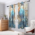 thumbnail image 6 of Peacock Painting Flowers Blackout Curtains Thermal Insulation 63 inch Grommet for Bedroom Living Room Bathroom Kitchen Windows 2 Pack, 6 of 6