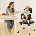 thumbnail image 3 of AILEEKISS 8 in 1 Baby High Chair, Toddler Dining Booster Seat for Eating, Black, 3 of 10
