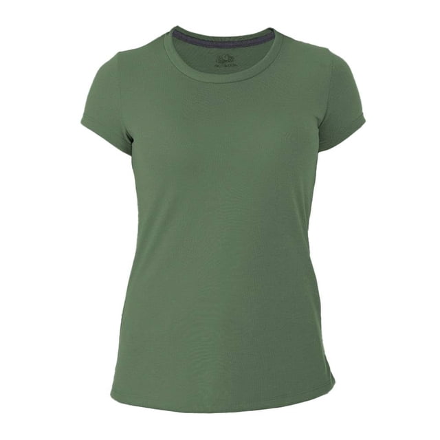 Playera Fruit Of The Loom para Mujer, Cuello Redondo Manga Corta Verde Talla CH