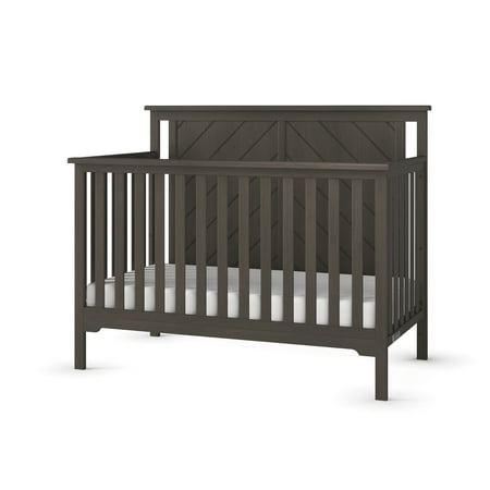 UPC: 0849801010586 | Hampton™ 4-in-1 Convertible Baby Crib Flat Top in Dapper Gray by Forever Eclectic™