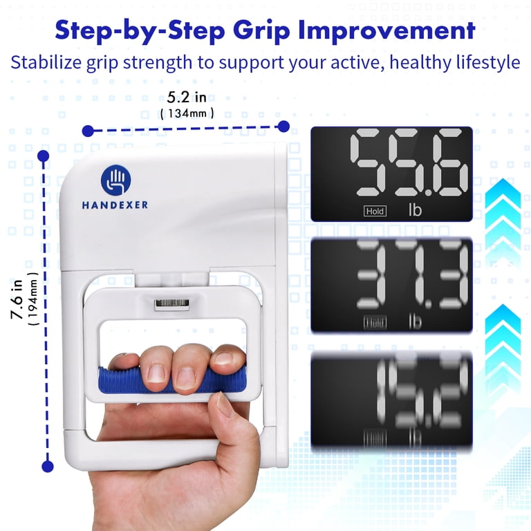Handexer Grip Strength Tester 265lb 120kg Digital Hand Dynamometer
