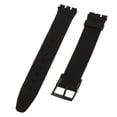 thumbnail image 3 of Correa de caucho de silicona suave impermeable de liberación rápida Sunnimix 16 mm Negro Banda de reloj deportivo de silicona, 3 of 7