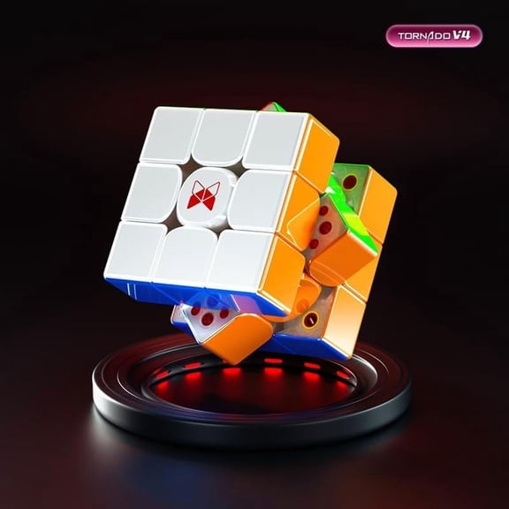 QY Tornado V4  MagLev  3x3 Speed Magic Cube Puzzle 2024 New Stickerless