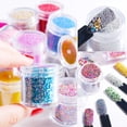 thumbnail image 4 of Kripyery 1 Bottle Nail Caviar Beads Shining Colored Non-porous Mini Glass Bead DIY Nail Art Accessories Micro Beads Necklace Phone Case Decorations Manicure Supplies, 4 of 8