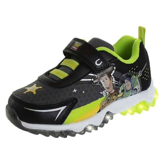 Disney Pixar Boys Toy Story Sneakers (Toddler Sizes), Black Grey, Size: 9
