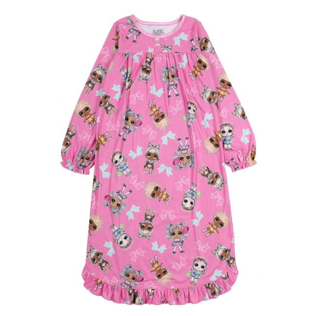 LOL Dolls 856038size4 LOL Suprise Dolls Youth Nightgown Pajamas Size