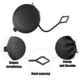 thumbnail image 3 of Front Right Bumper Tow Hook Cover Towing Eye Cap 7P6807186 for Volkswagen Touareg 3.0L 3.6L Black, 3 of 6