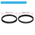 thumbnail image 2 of Uxcell 55mm-52mm Step Down Ring with Cleaning Cloth, 2 Pack Camera Lens Filter Adapter Ring, Black, 2 of 6
