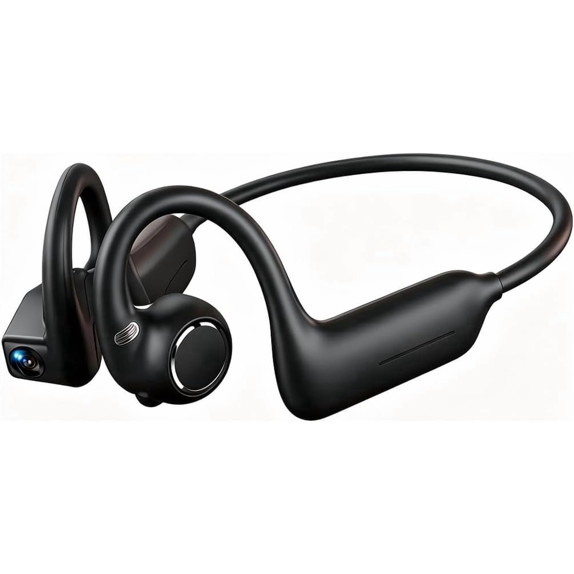 E12 Bone Conduction Headphones with Camera, Open-Ear, Comfort Fit, Hi-Fi | Hands-Free POV Camera, AI Translation & Smart Conversation, Wireless Bluetooth Sport Earphones with App for Running & Travel