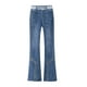 thumbnail image 3 of Pantalones vaqueros de mezclilla de moda para mujer, largos, estilo urbano, cintura alta, cómodos azul, 3 of 9