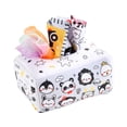 thumbnail image 3 of Caja de pañuelos para bebé, juguete suave de alto contraste con 8 bufandas de colores, para niños Blanco negro, 3 of 8