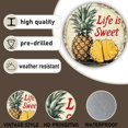 thumbnail image 2 of Round Metal Tin Signs Beach Flip Flops Funny Tin Sign Wall Wreath Decor for Home Garden Yard Patio Porch Bar Cafe Indoor Outdoor 8 Inch, 2 of 6