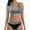 Black, variant on Women High Waisted Swimsuits Two Piece V Neck Crop Top Bikini Cheeky High Cut Retro Color Block Bathing Suit