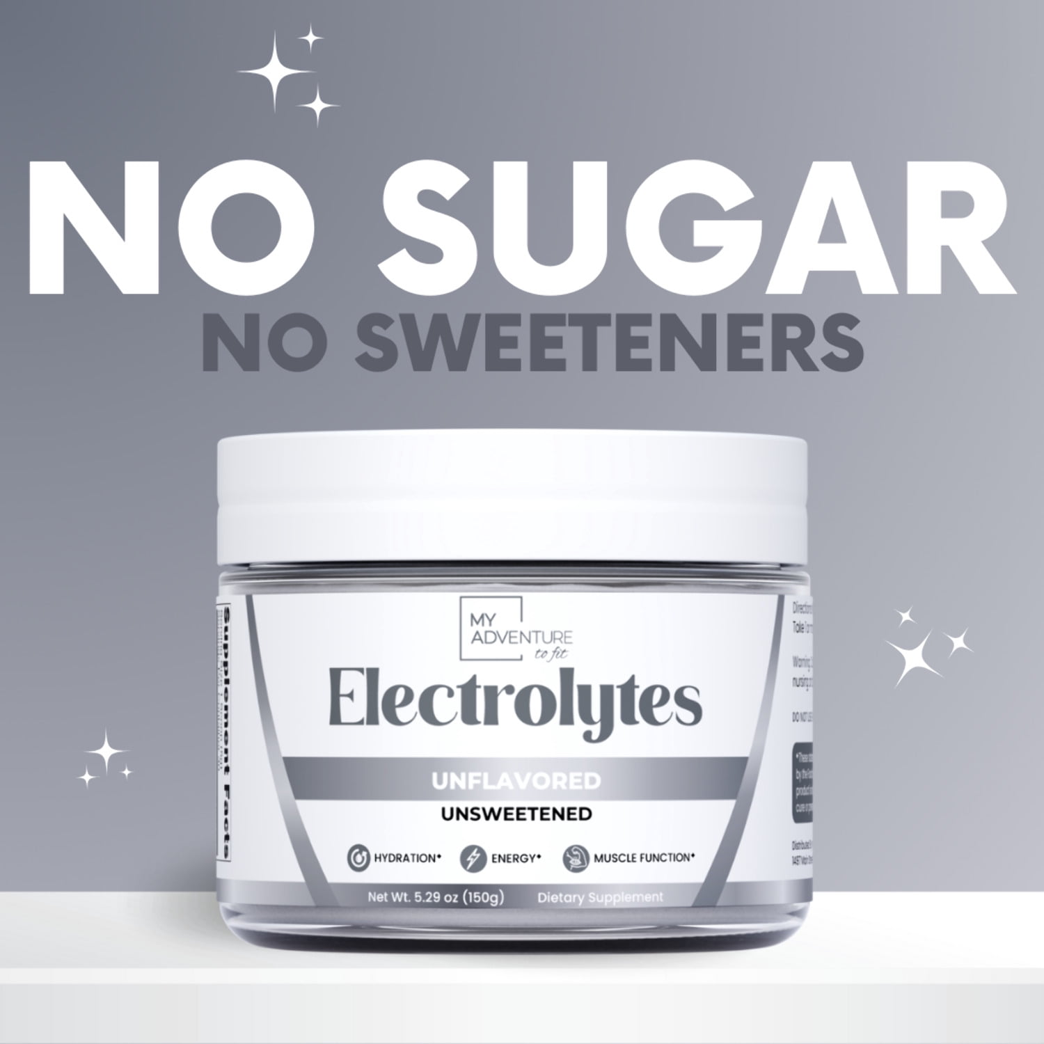 Unflavored Electrolytes Powder – Unsweetened, Zero Sugar Hydration (30 Servings)