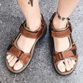 thumbnail image 5 of Mens Sports Sandals Leather Air Cushion Anti Slip Comfortable Beach Shoes Open Toe Leather Hiking Fisherman Shoes Brown 11.5 US, 5 of 7