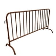 thumbnail image 6 of Garvee 5.5 ft Interlocking Steel Barricade, Powder-Coated Rust-Proof Crowd Control Fence w/ Removable Bridge Feet, Brown, 6 of 6