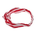 thumbnail image 5 of Unique Bargains 1 Pc Fashion Stripe Pattern Cross Elastic Hairband for Women White Red, 5 of 6