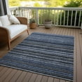 thumbnail image 6 of Addison Rugs Chantille Indoor/Outdoor Transitional Stripes Blue Washable Rectangle Rug, 5' x 7'6", 6 of 6